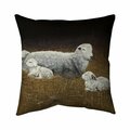 Fondo 20 x 20 in. Sheep & Lambs-Double Sided Print Indoor Pillow FO2775547
